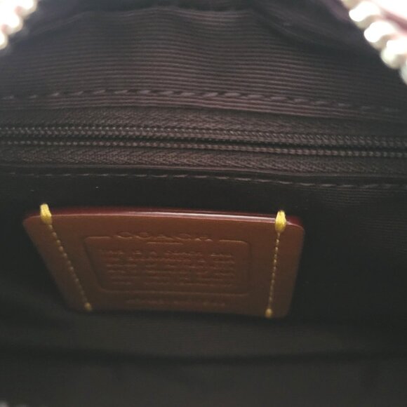 Coach CCE63 Carmen Mini Crossbody Star Embossed Leather Handbag Dusty Pink Multi - Picture 7 of 7